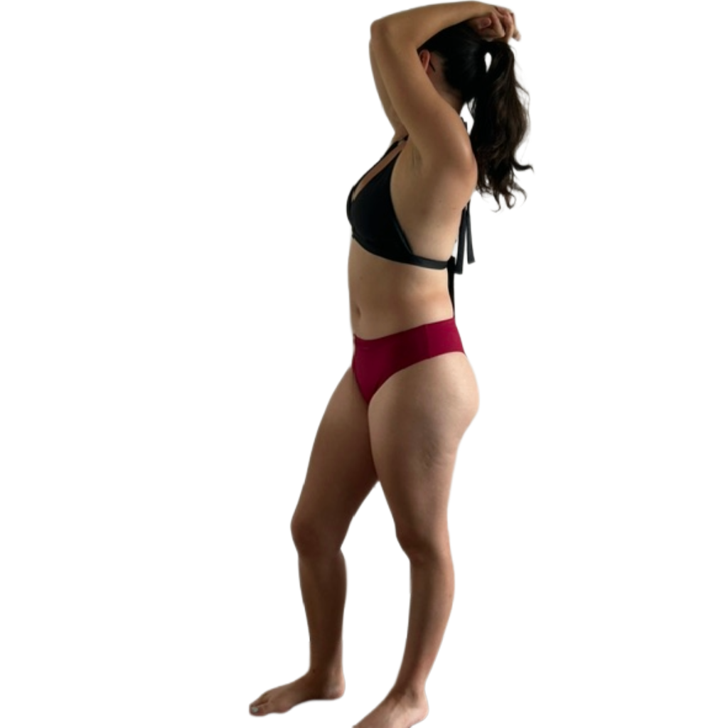 tuck, tucking, swim, swimwear, transgender, mtf, femme trans, bikini, cheeky, maillot, maillot de bain, compression total, 