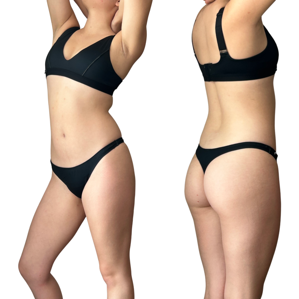 thong active fit- black - for non-binary and trans women