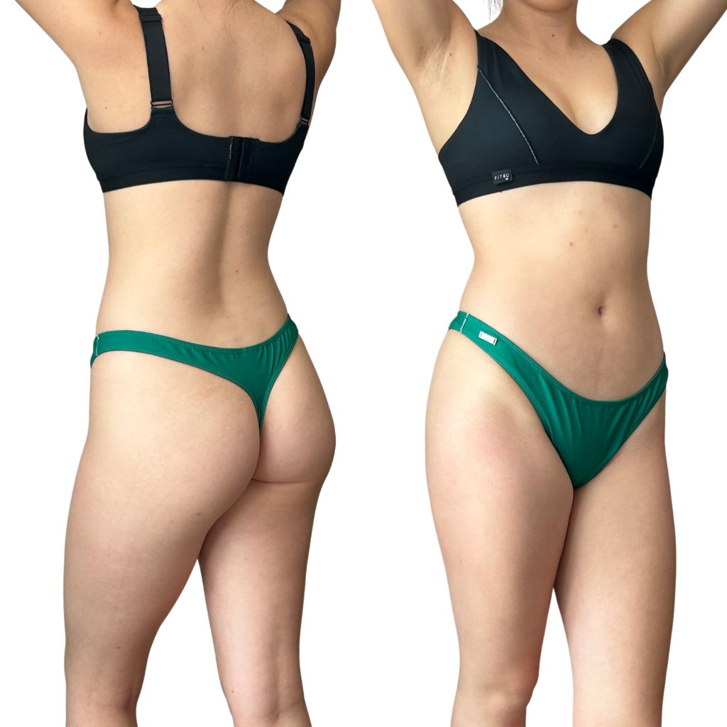 Thong Active Fit - Emerald- shapewear for non-binary and trans women