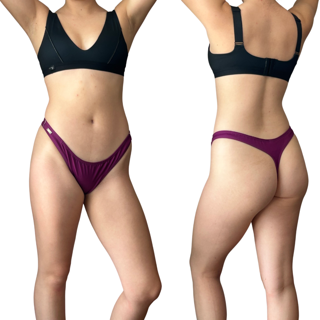 thong active fit - purple -for non-binary and trans women