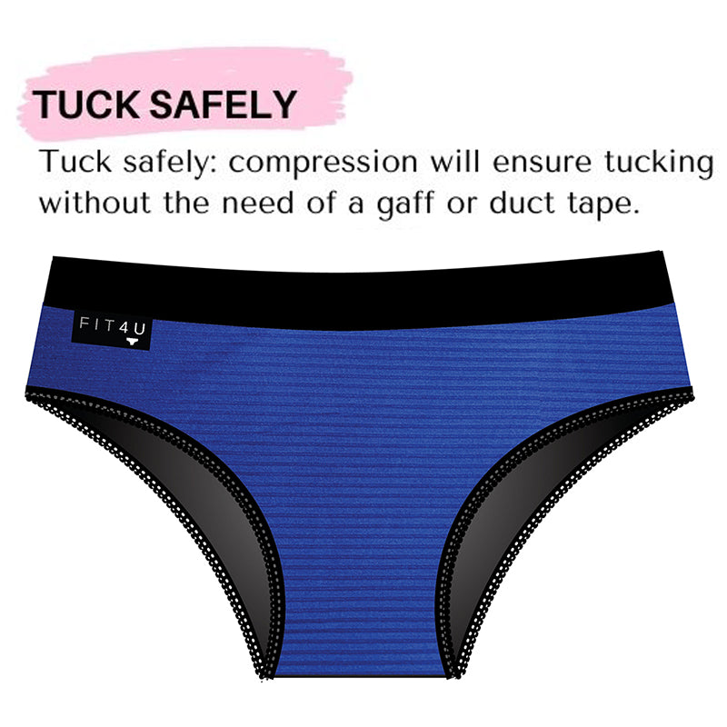 3 Pack-Cotton Tucking Underwear Gaff /Tuck Easy, Comfy, Safe