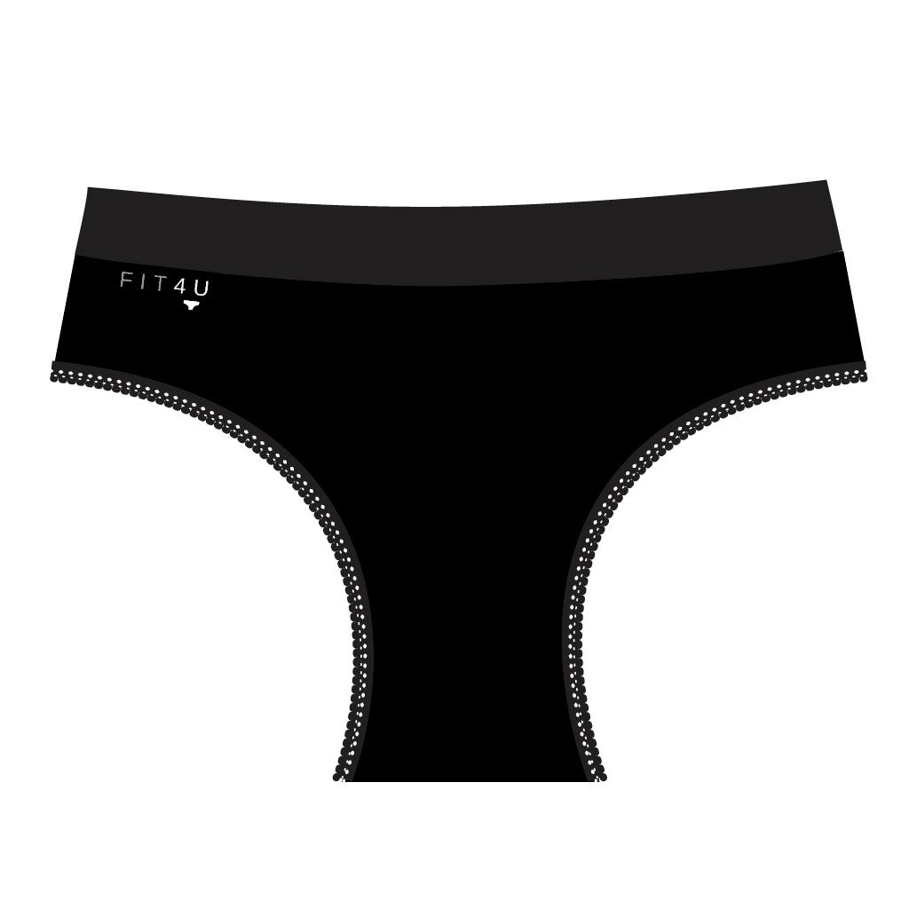 cheeky underwear- new black -tucking underwear