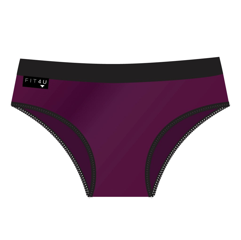 （black/light purple/light blue）cotton tucking & gaff compression underwear,  for MTF transgender trans women & girls non-binary